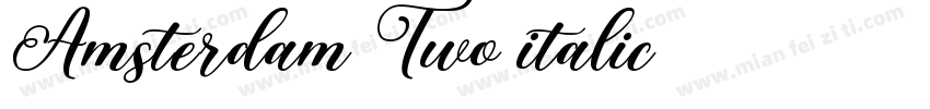 Amsterdam Two italic字体转换